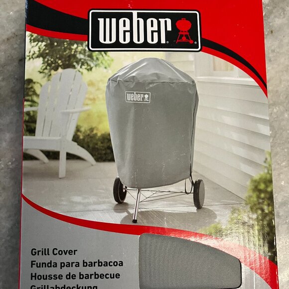 Weber Gray Grill Cover For 22in Round Charcoal Grills NIB - Picture 1 of 6